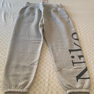 Nike Gray Joggers with Black Logo